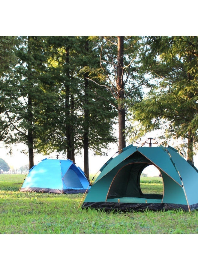 DEXO خيمة تخييم فورية قابلة للنفخ 200x200x135 سم – خيمة سهلة التركيب لـ 4 أشخاص مع حماية من الأشعة فوق البنفسجية، مقاومة للماء، خيمة سفر خفيفة الوزن للتخييم، المشي في الطبيعة والمهرجانات - Image 4